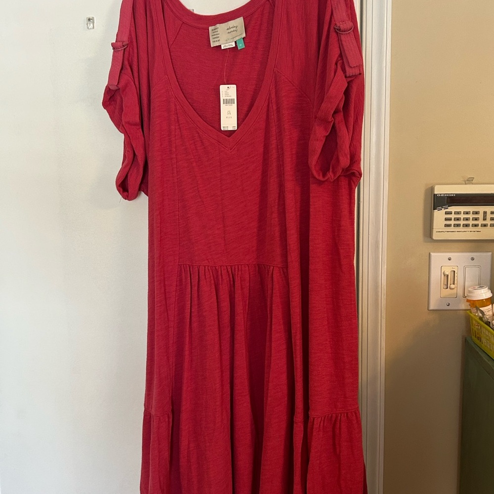 Anthropologie Rich Red Knit Top